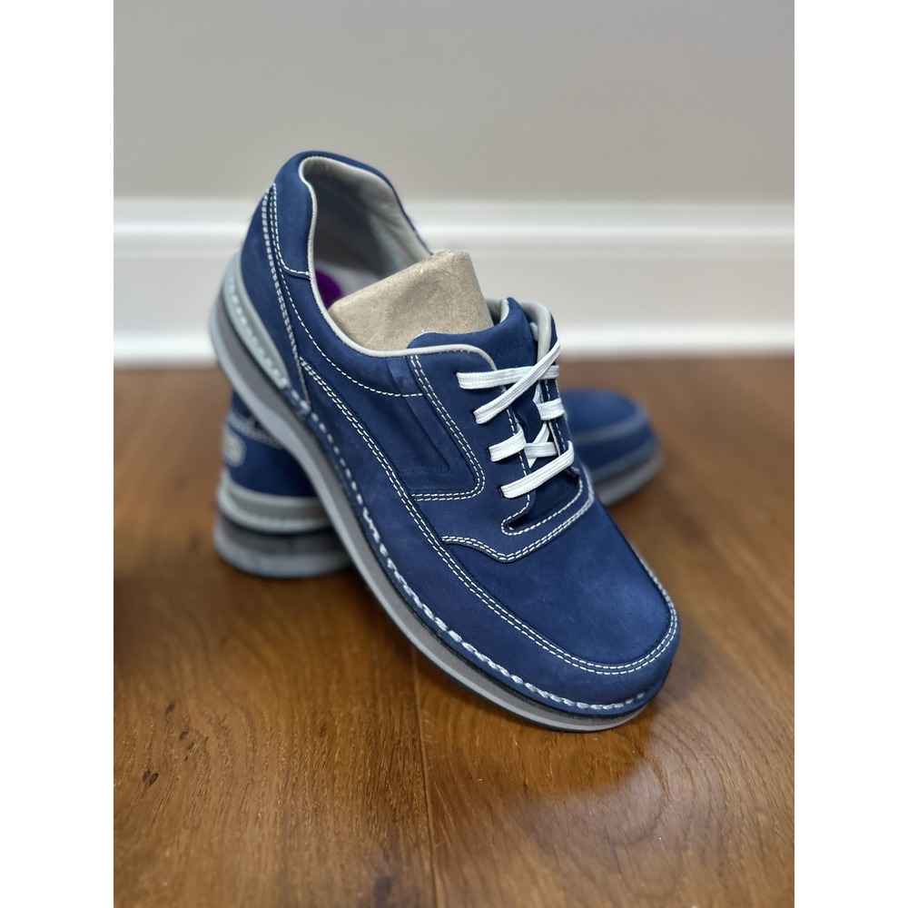 ROCKPORT Prowalker  Shoes Womens Sz 8.5 BLUE  Low Top Lace Up RARE W7265 Leather